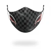 SPRAYGROUND® SHARKS IN PARIS (GRAY) VEGAN LEATHER FACE MASK FACE MASKS