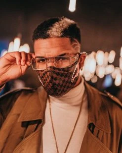 SPRAYGROUND® FACE MASKS SHARKS IN PARIS VEGAN LEATHER FACE MASK