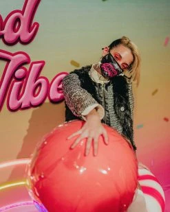 SPRAYGROUND® FACE MASKS 3AM PINK DRIP FACE MASK