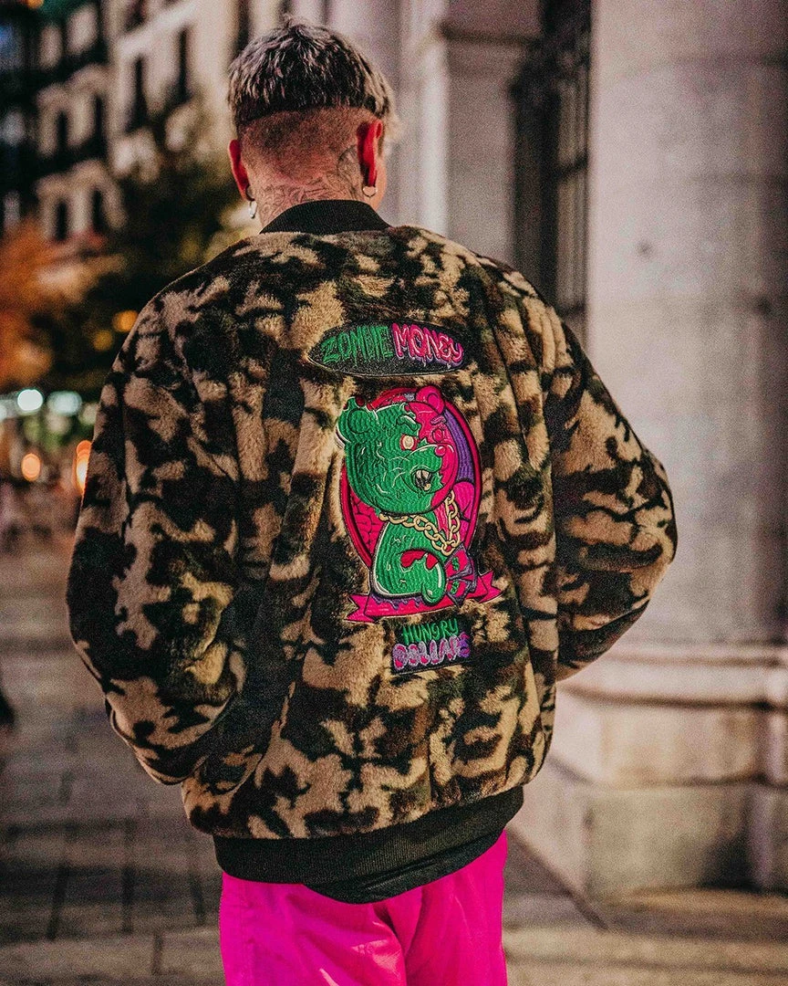 SPRAYGROUND® CAMO BEAR BOMBER FLEECE JACKET APPAREL+GEAR 10 SPRAYGROUND® CAMO BEAR BOMBER FLEECE JACKET APPAREL+GEAR