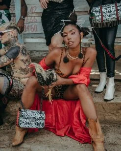 SPRAYGROUND® HANDBAGS NIGHT NIGHT SHARKCHAIN HANDBAG