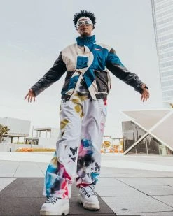 SPRAYGROUND® SHOCKWAVE COLOR BLOCK VINTAGE JACKET APPAREL+GEAR