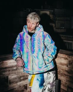 SPRAYGROUND® DAY & NIGHT SHARK JACKET (REFLECTIVE IRIDESCENT) APPAREL+GEAR