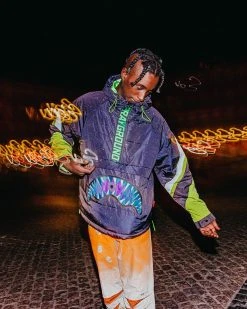 SPRAYGROUND® UFO PARTY SHARK PULLOVER PUFFER JACKET APPAREL+GEAR