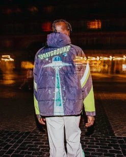 SPRAYGROUND® UFO PARTY SHARK PULLOVER PUFFER JACKET APPAREL+GEAR