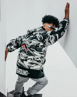 SPRAYGROUND® NIGHT CAMO PULLOVER ANORAK JACKET APPAREL+GEAR