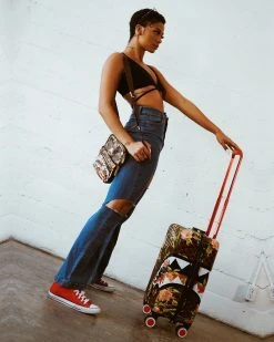 SPRAYGROUND® CARRY-ON LUGGAGE SHARKFLOWER 21.5” CARRY-ON SHARKNAUTICS LUGGAGE